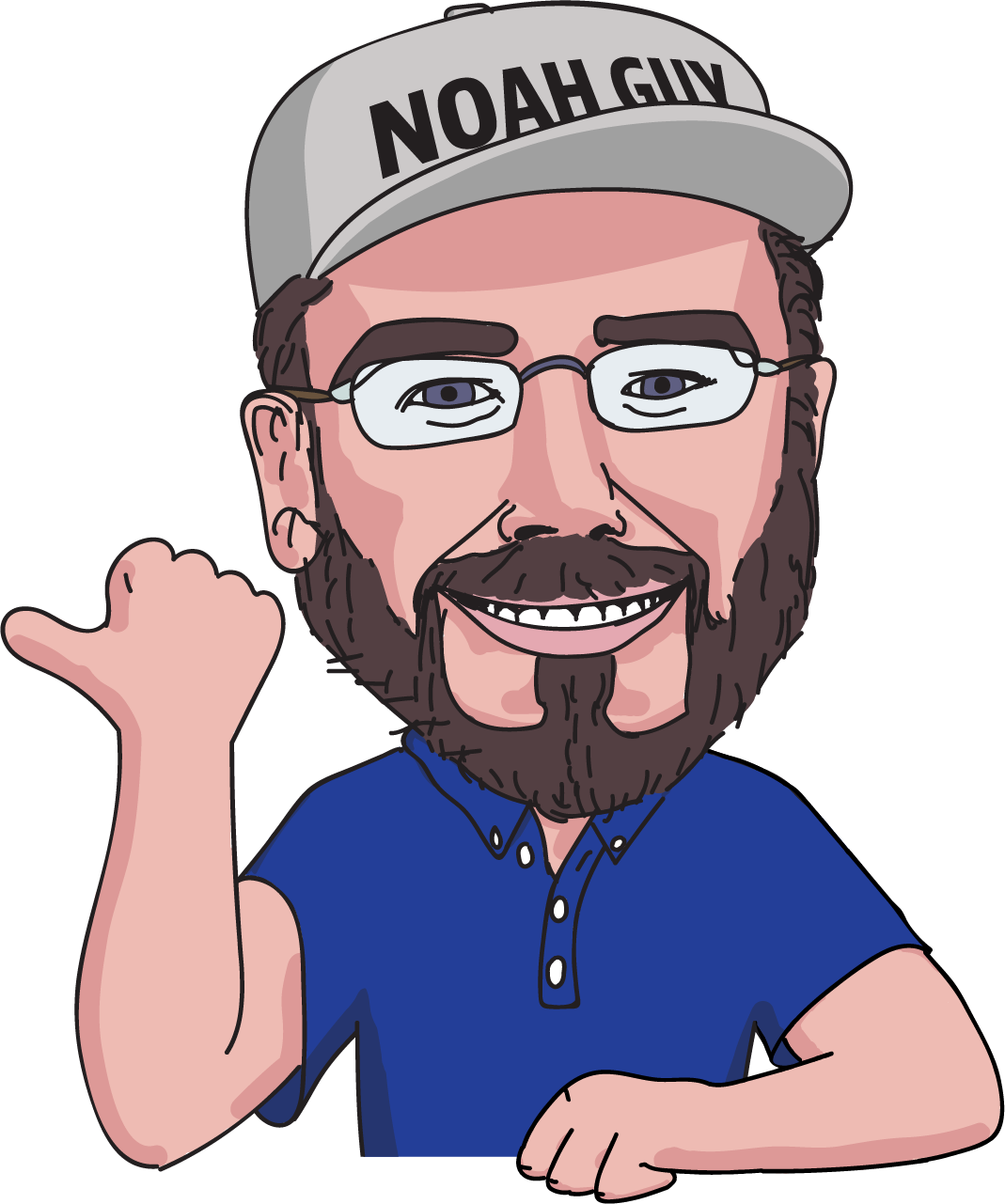 noah cartoon says hello